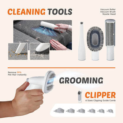 5-in-1 Pet Grooming Vacuum Kit for Dogs & Cats