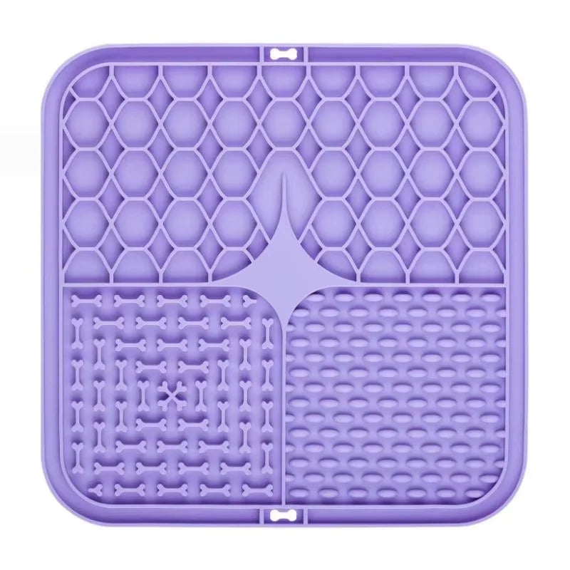 Tapis de léchage pour chien et chat, coloris violet