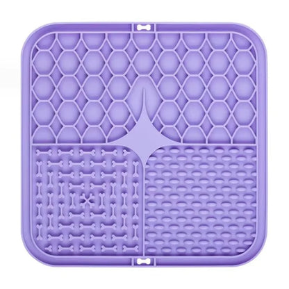 Tapis de léchage pour chien et chat, coloris violet