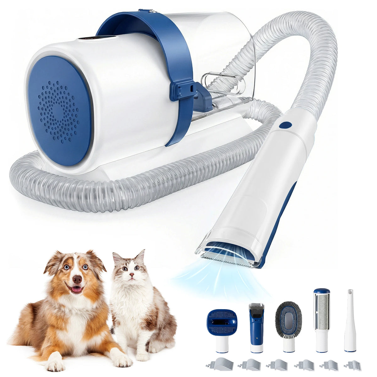 5-in-1 Pet Grooming Vacuum Kit for Dogs & Cats