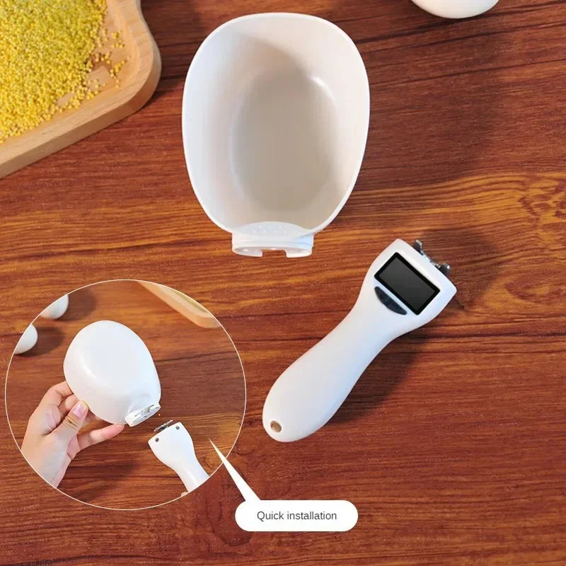 Écran LED de la cuillère doseuse : grammes, ml, cup et once