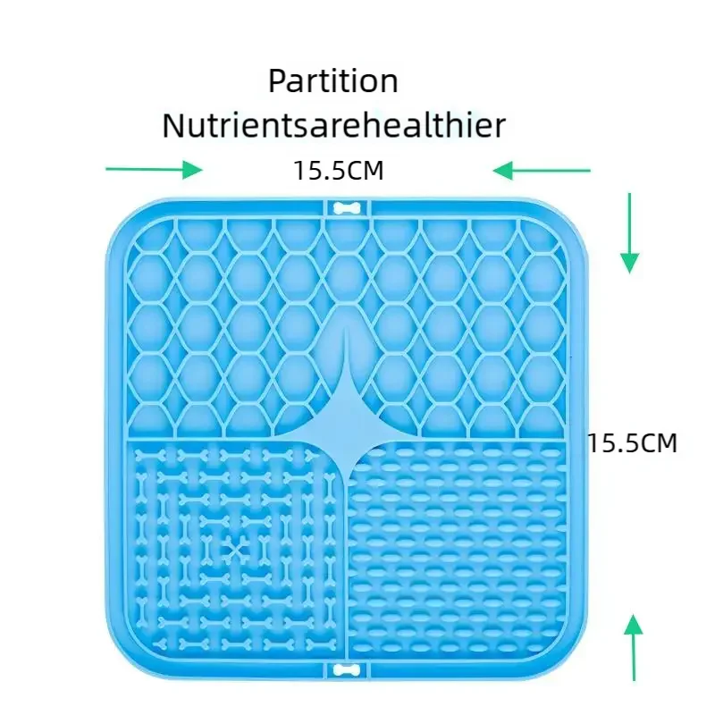 Dimensions du tapis de léchage : 15,5 × 15,5 cm
