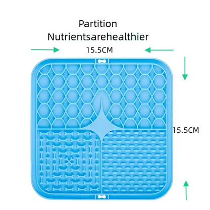 Dimensions du tapis de léchage : 15,5 × 15,5 cm